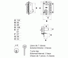 Cerradura FAC de sobreponer S 90 C